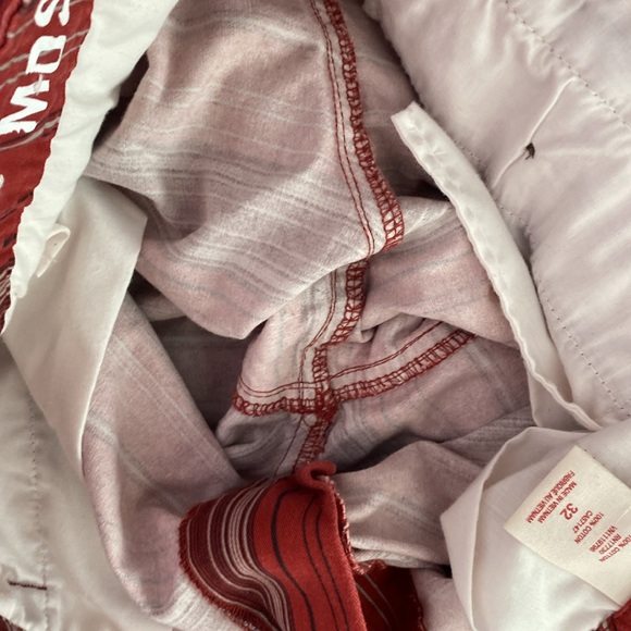 Brick red striped cargo shorts - Picture 16 of 17